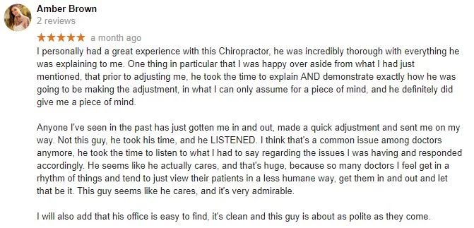 330 Chiropractic Patient Testimonial
